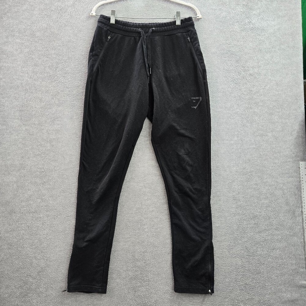 Gymshark Men Activewear Pants S Black Sweatpants Polyester Cotton Workout READ